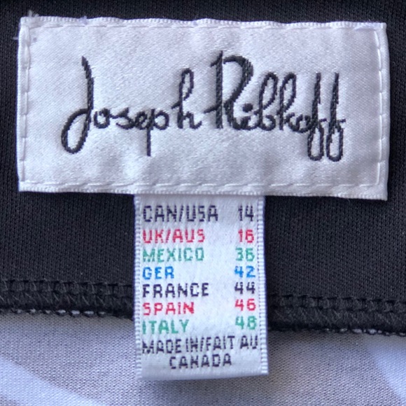 Designer Alert JOSEPH RIBKOFF B/W Sheath Dress - Picture 3 of 5